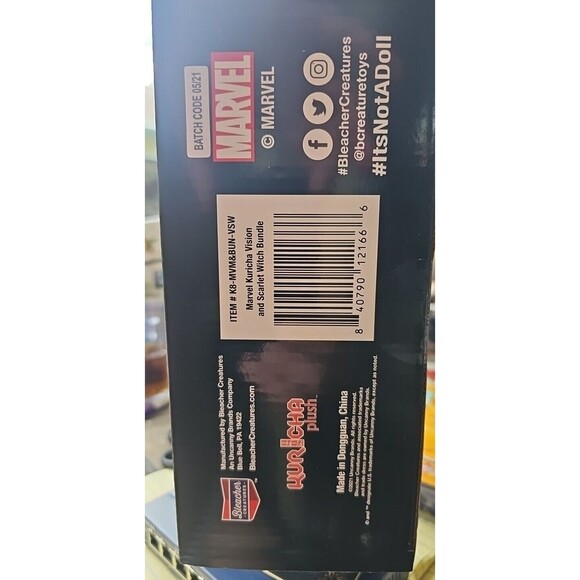 NEW Marvel Studios Wanda Vision Scarlet Witch & Vision Kuricha Chibi Plush - Picture 2 of 6